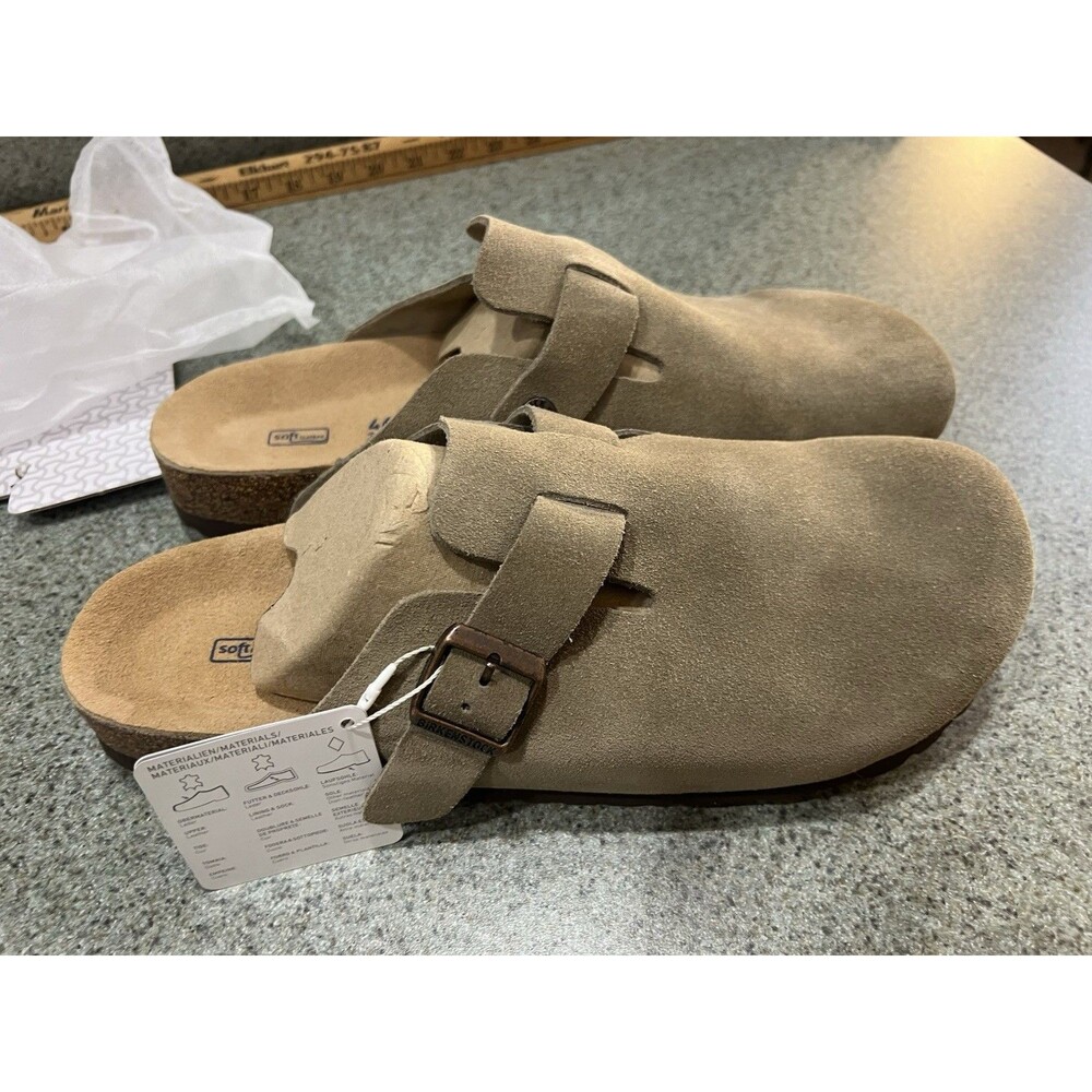 Birkenstock Boston taupe suede Size 46 EU Regular/Wide Fit NEW US 15